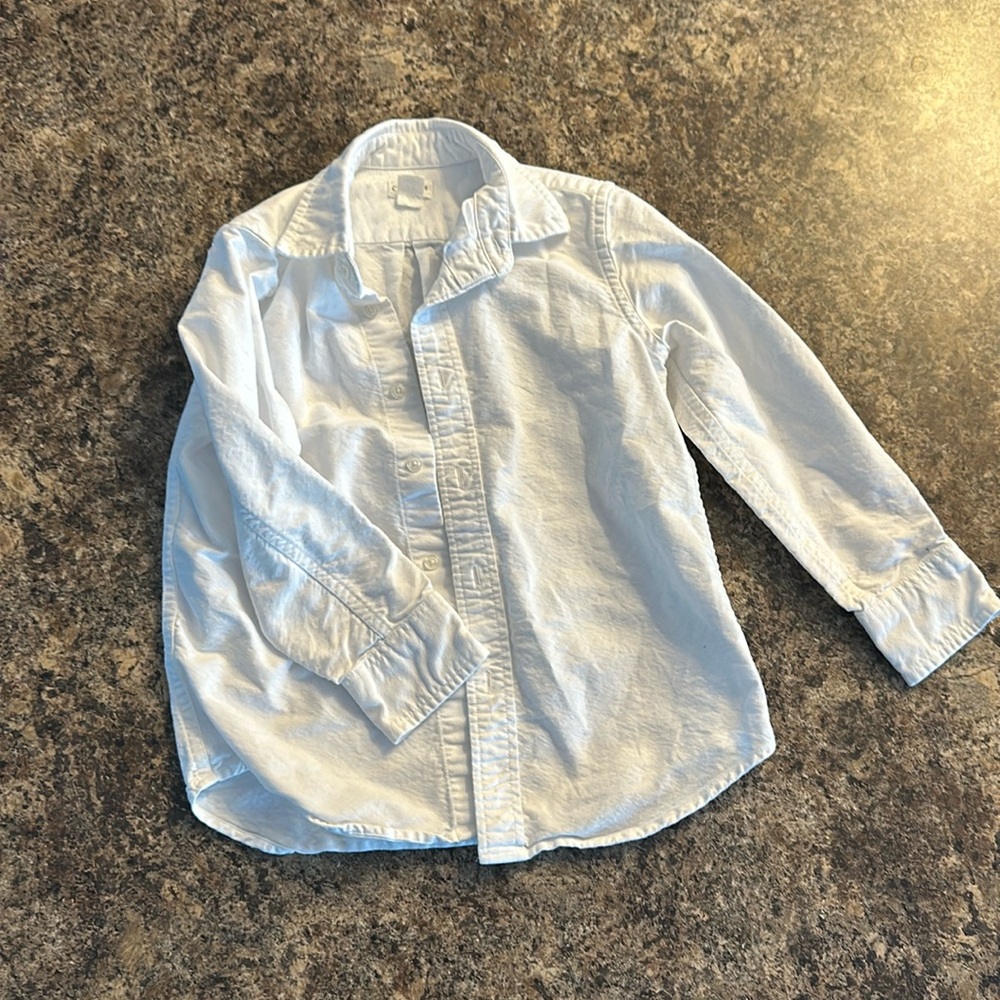 Boys Crew Cuts white Button Up Shirt size 4-5